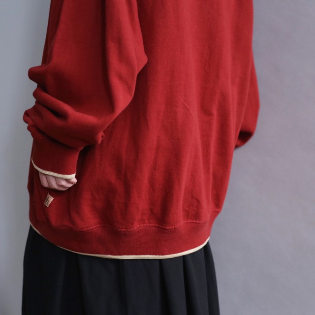 terracotta color animal embroidery l/a sweat