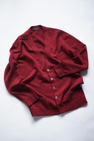 70~80's "Charvet × Pringle" Cashmere Knit Cardigan – Burgundy