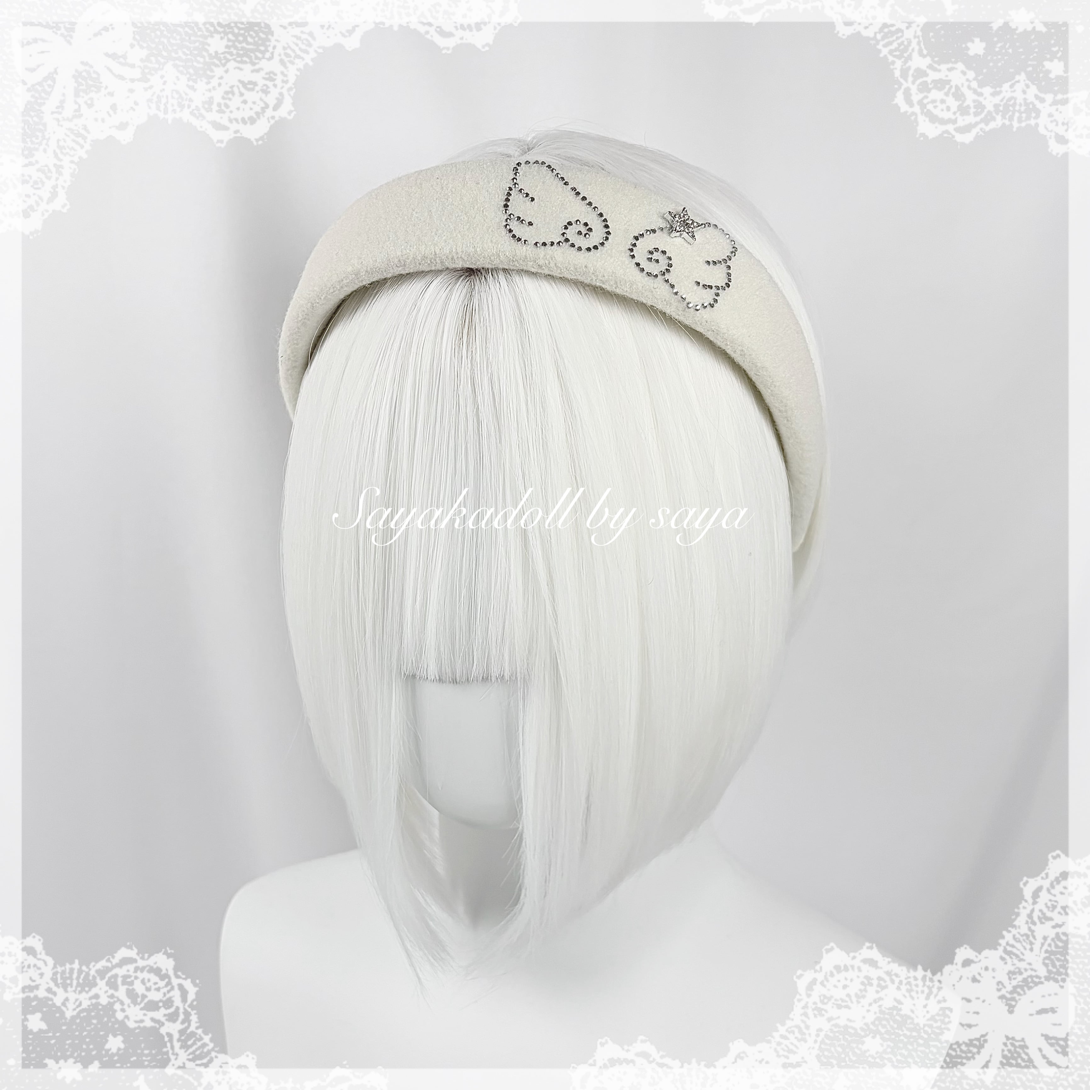 ♡ Princess rose フリルレースリボンヘッドドレス light green