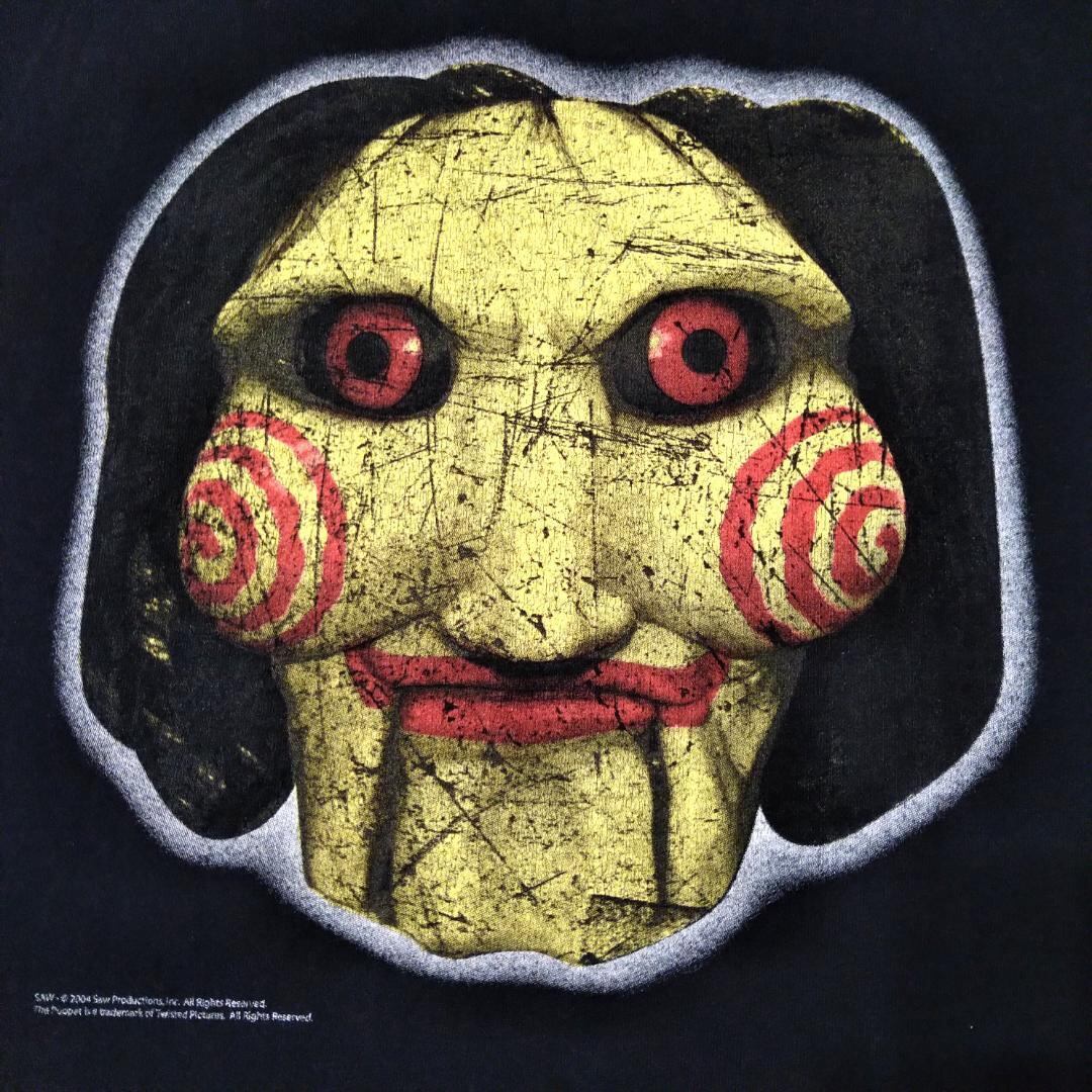 古着 ©2004 ソウ Tシャツ 2XL 黒 ビリー SAW 映画 ムービー * | GOLD  