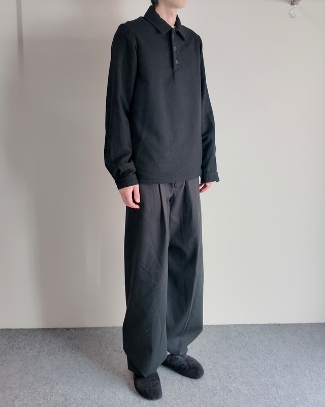 【A.P.C】fleece pull over polo top