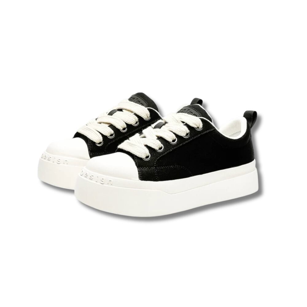 Platform canvas sneakers