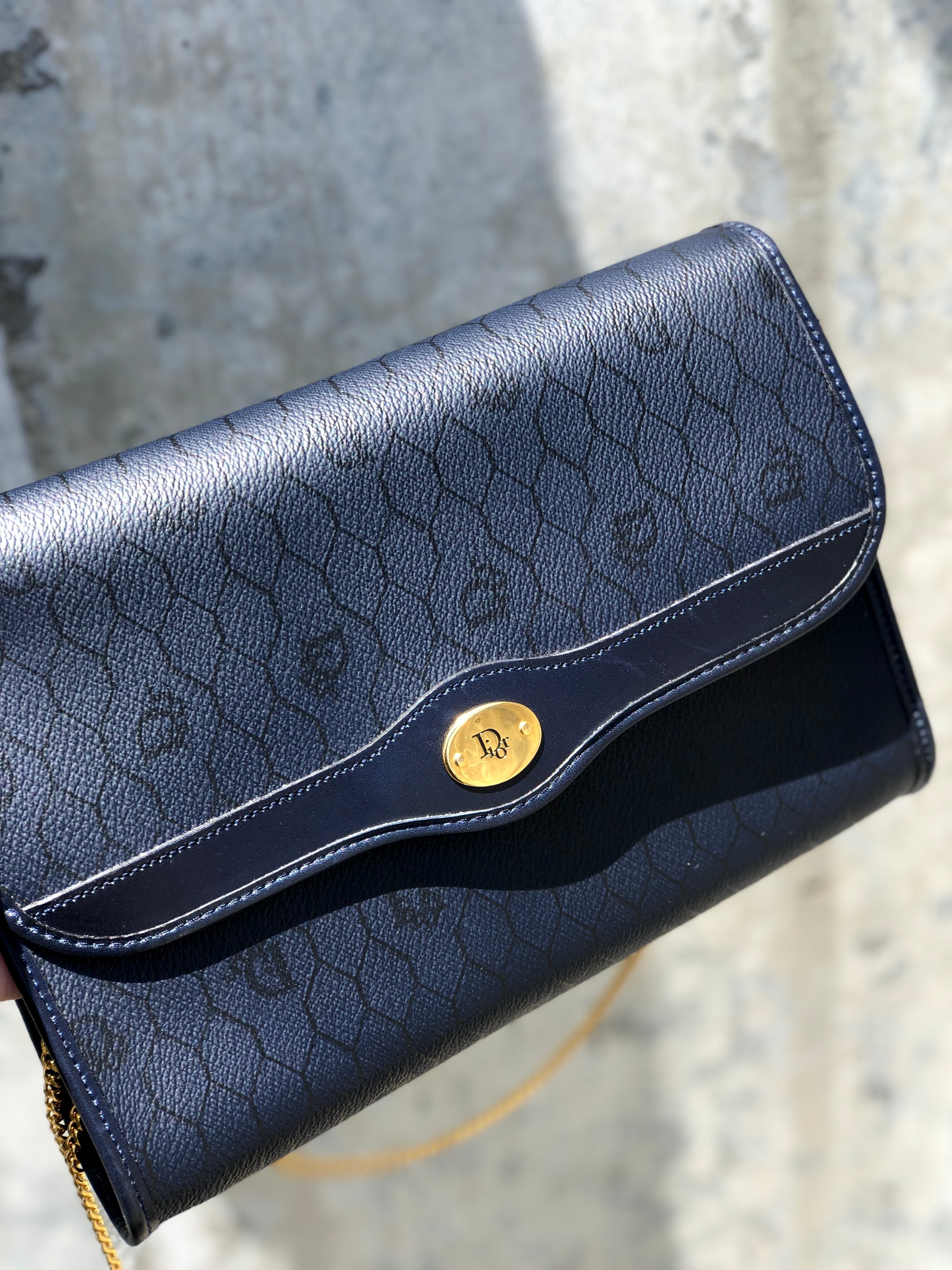 Christian Dior クリスチャン ディオール ハニカム柄 チェーン ミニ