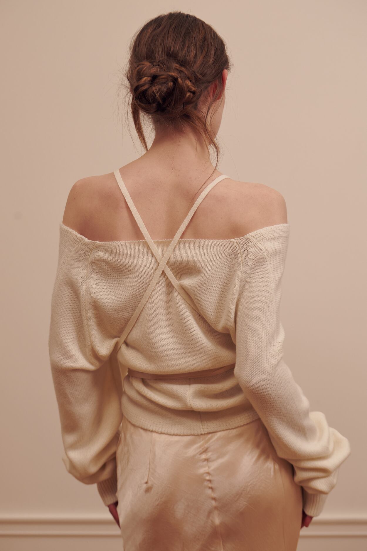 pain or pleasure] IRIS WRAP KNIT cream 正規品 韓国ブランド