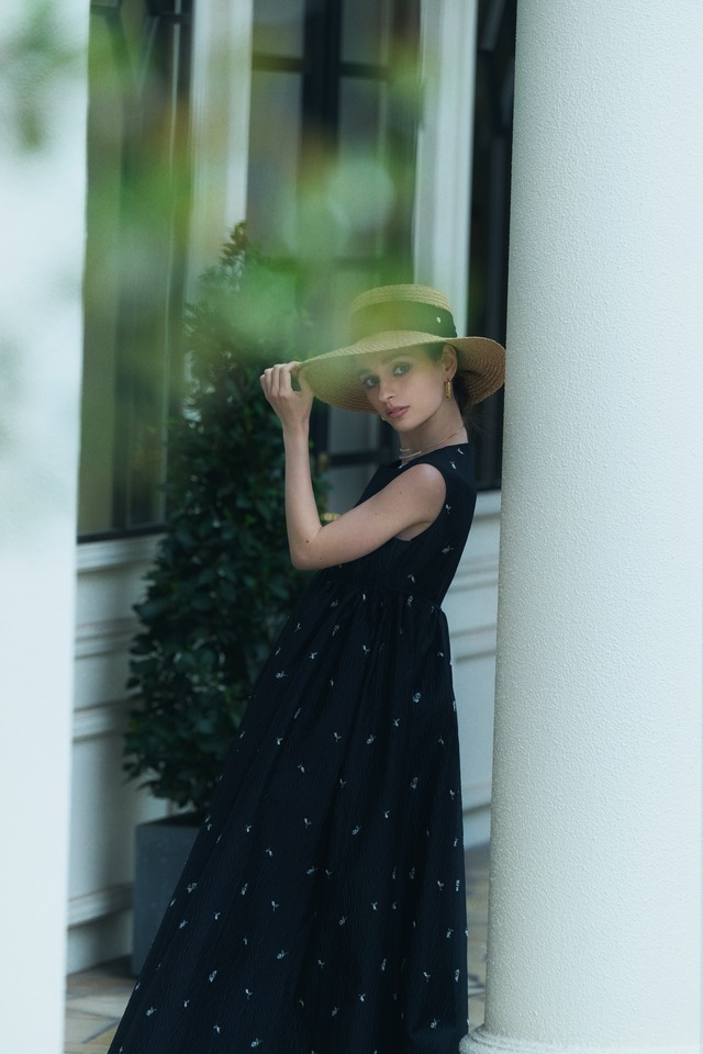 6/6(FRI)21:00-Embroidery  jacquard long dress【 7月上旬お届け予定】
