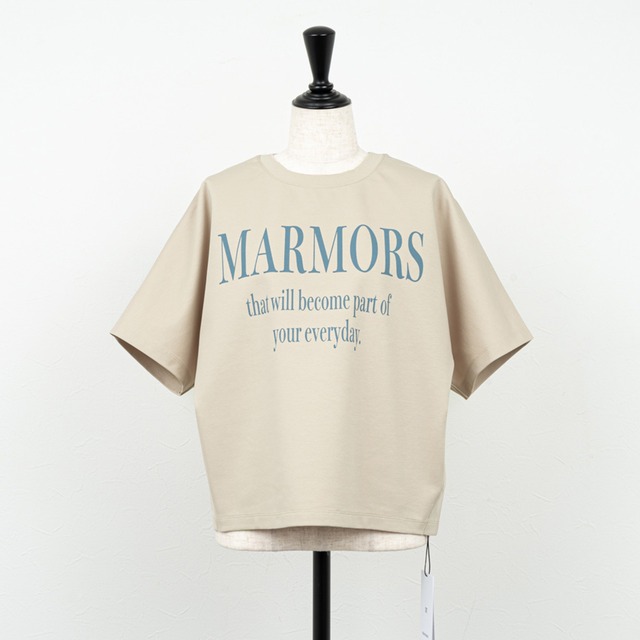 【marmors／マルモア】ポンチロゴTシャツ（ベージュ）
