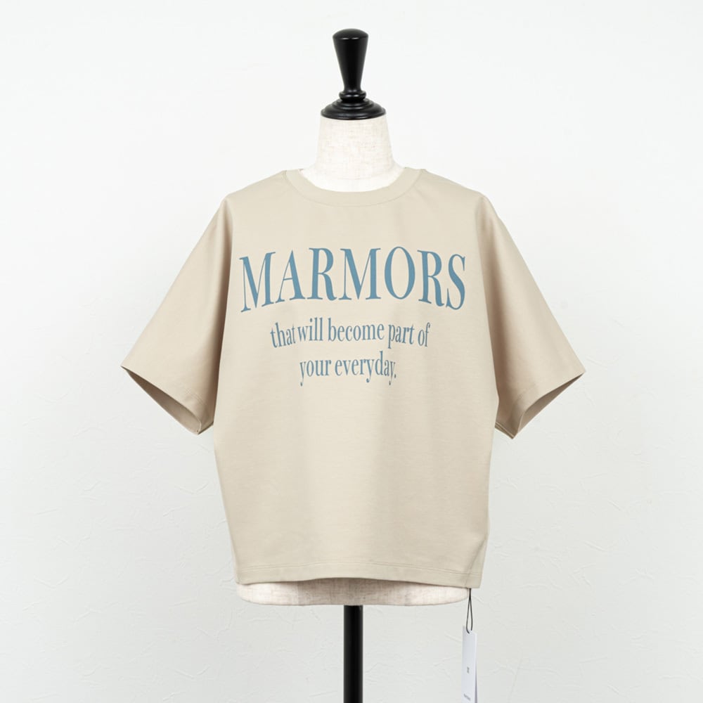 marmors／マルモア】ポンチロゴTシャツ（ベージュ） | La Himawari 