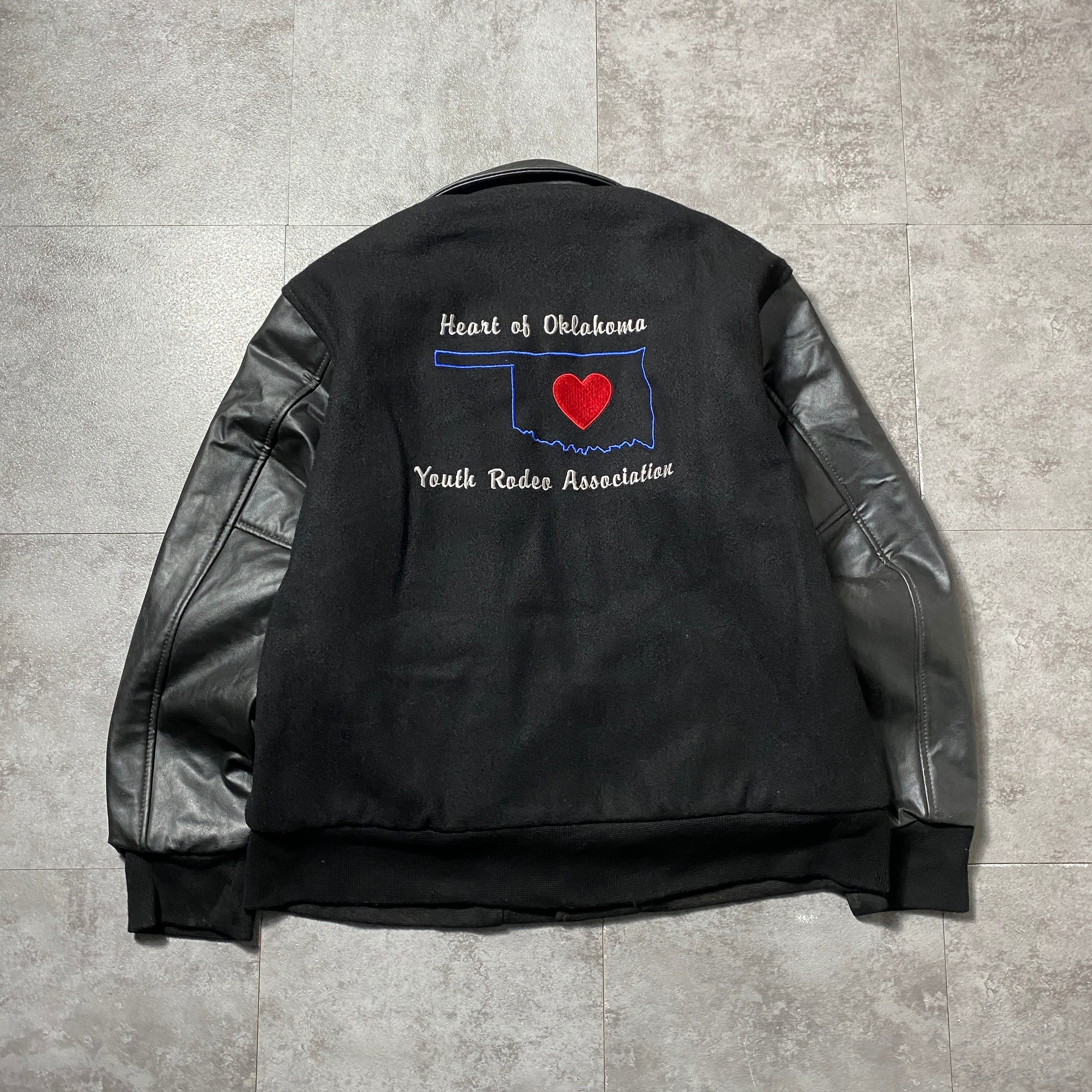 USA製 90s GAMECASH レザー袖 スタジャン オールブラック XXL USA製 90s GAMECASH レザー袖 スタジャン オールブラック XXL 【公式通販】