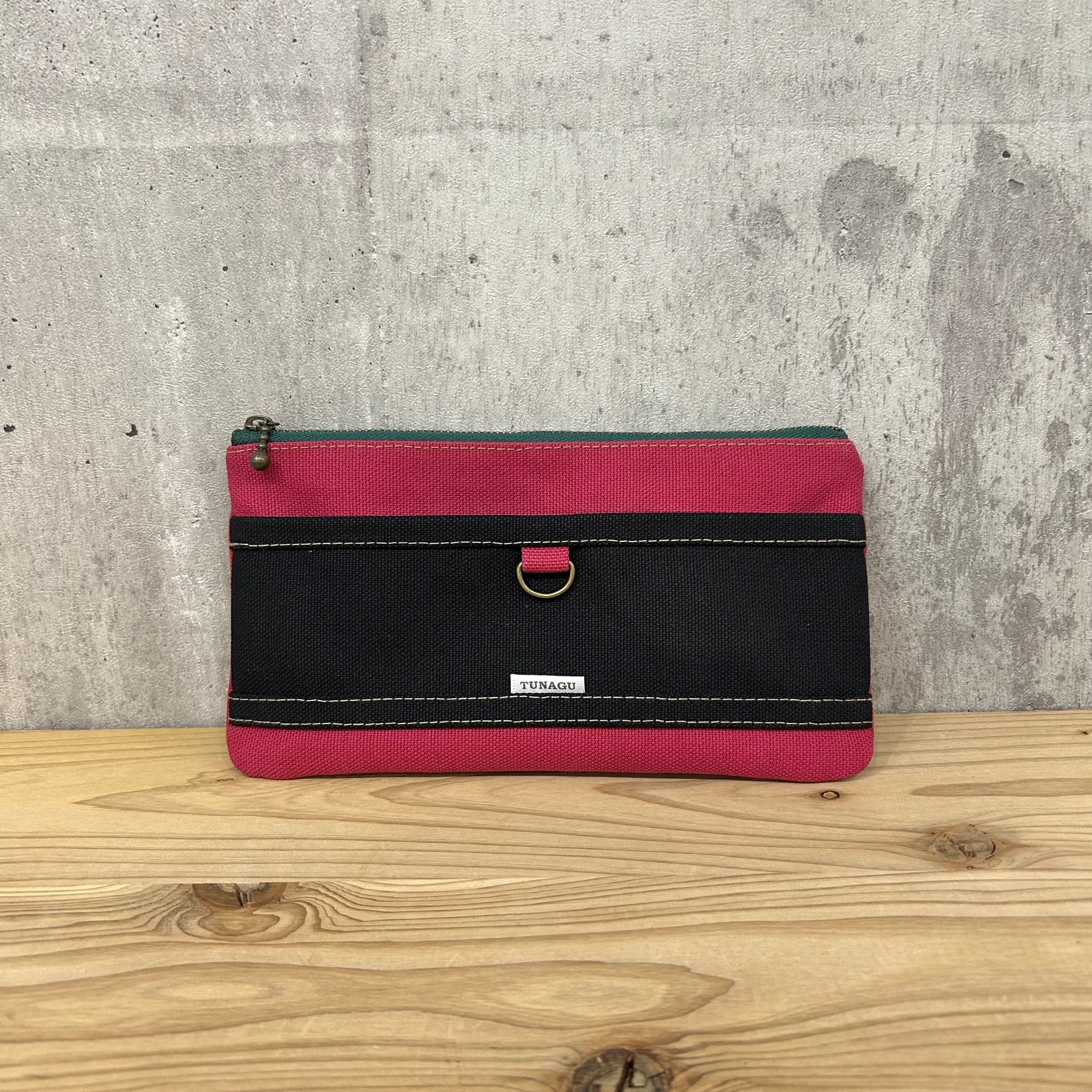 ▼Mulch Wallet pouch 【ホットピンク×黒】