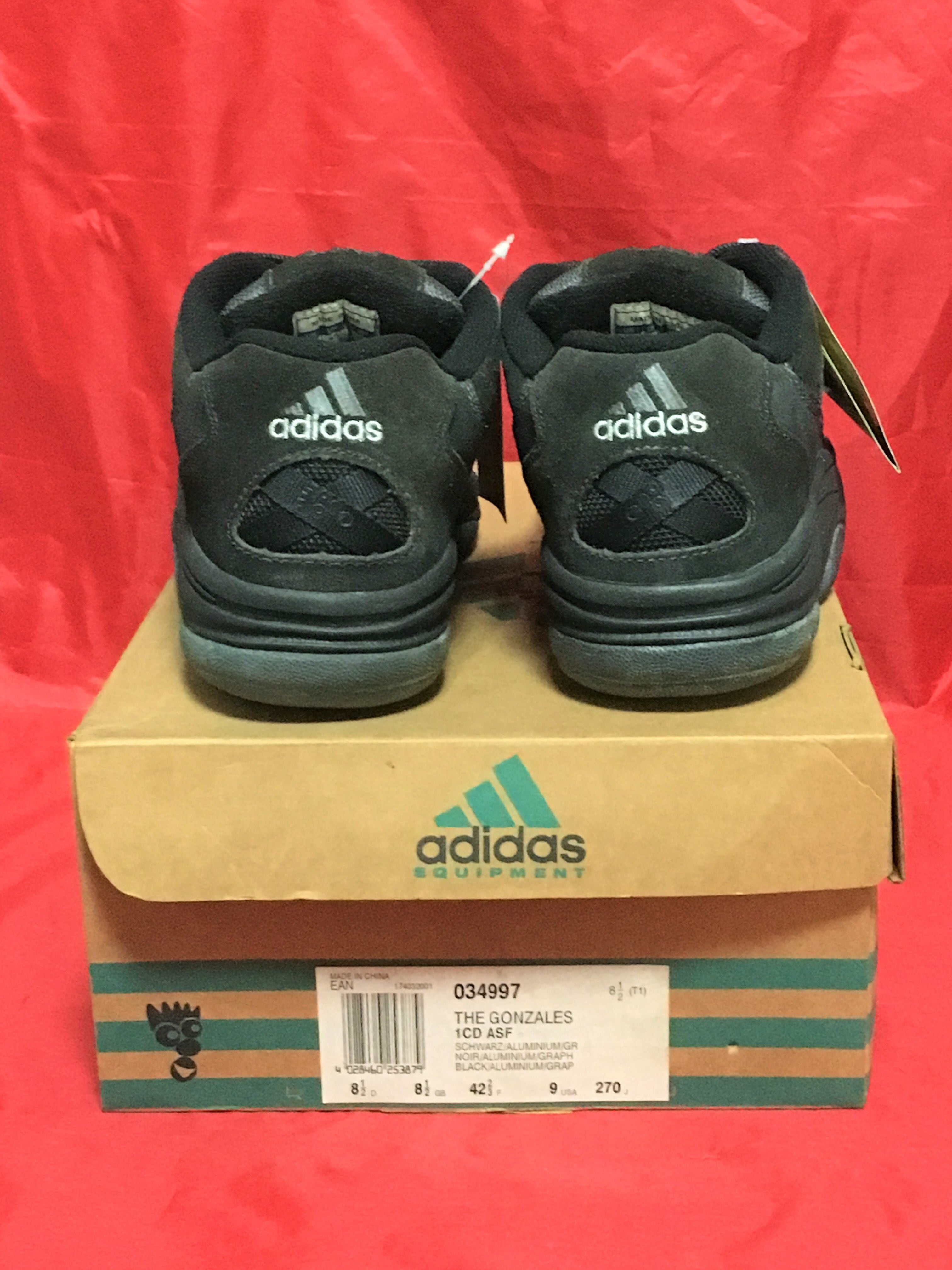 ゴンザレス adidas（アディダス）THE GONZALES（ゴンザレス）034997 黒/黄色 9
