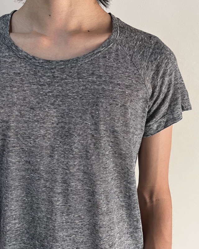 【DIESEL】micro border raglan top