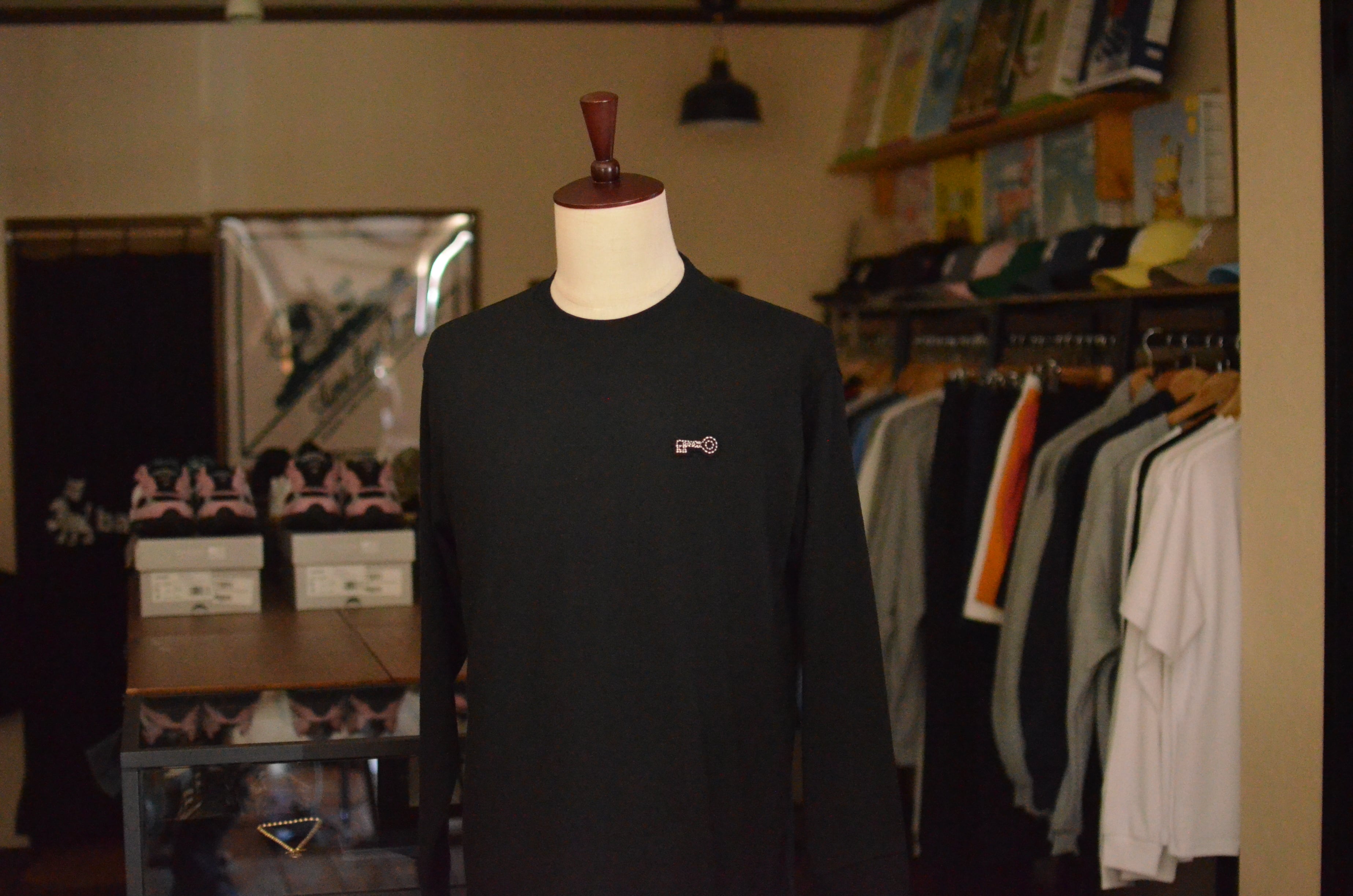 ★★★CHIPS key patch long sreeve t-shirt (black) 抽選券付き