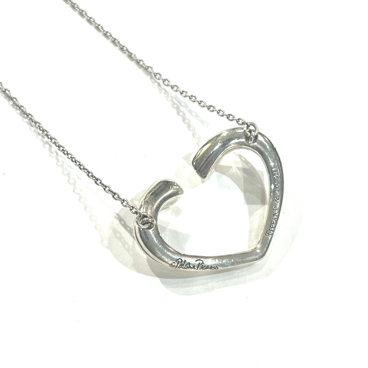 TIFFANY&CO. 】2310 胸元に浮かぶ断面ハートオープンハート ネックレス