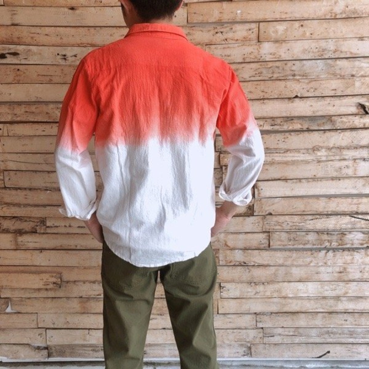  TOPANGA　Men's　ピンクグラデーションシャツ 