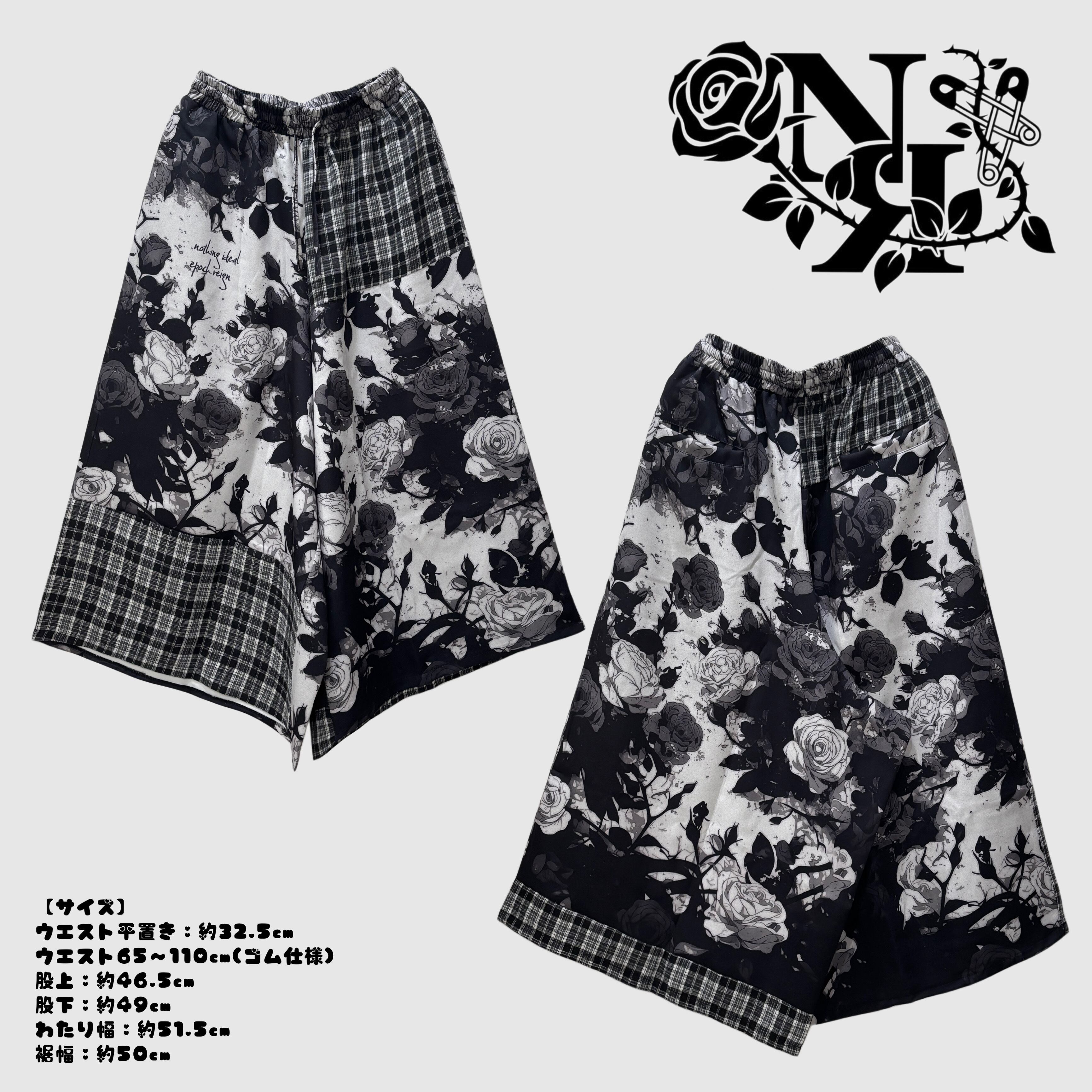 ROSE×CHECK PATCHWORK WIDE PANTS | NIER CLOTHING
