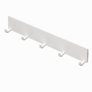 【努力特価】東和産業 浴室用ラック ホワイト 約28×2.9×5cm 磁着SQ マグネット バスフック 5連 39201
