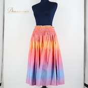 フラダンス 衣装 紐パウスカート ピンク系 フラ ダンス グラデーション 鮮やか ハワイアン 赤 青 紫 華やか パウスカート アロハ かわいい 明るい 紐 レッド系 オレンジ系 ブルー系 パープル系