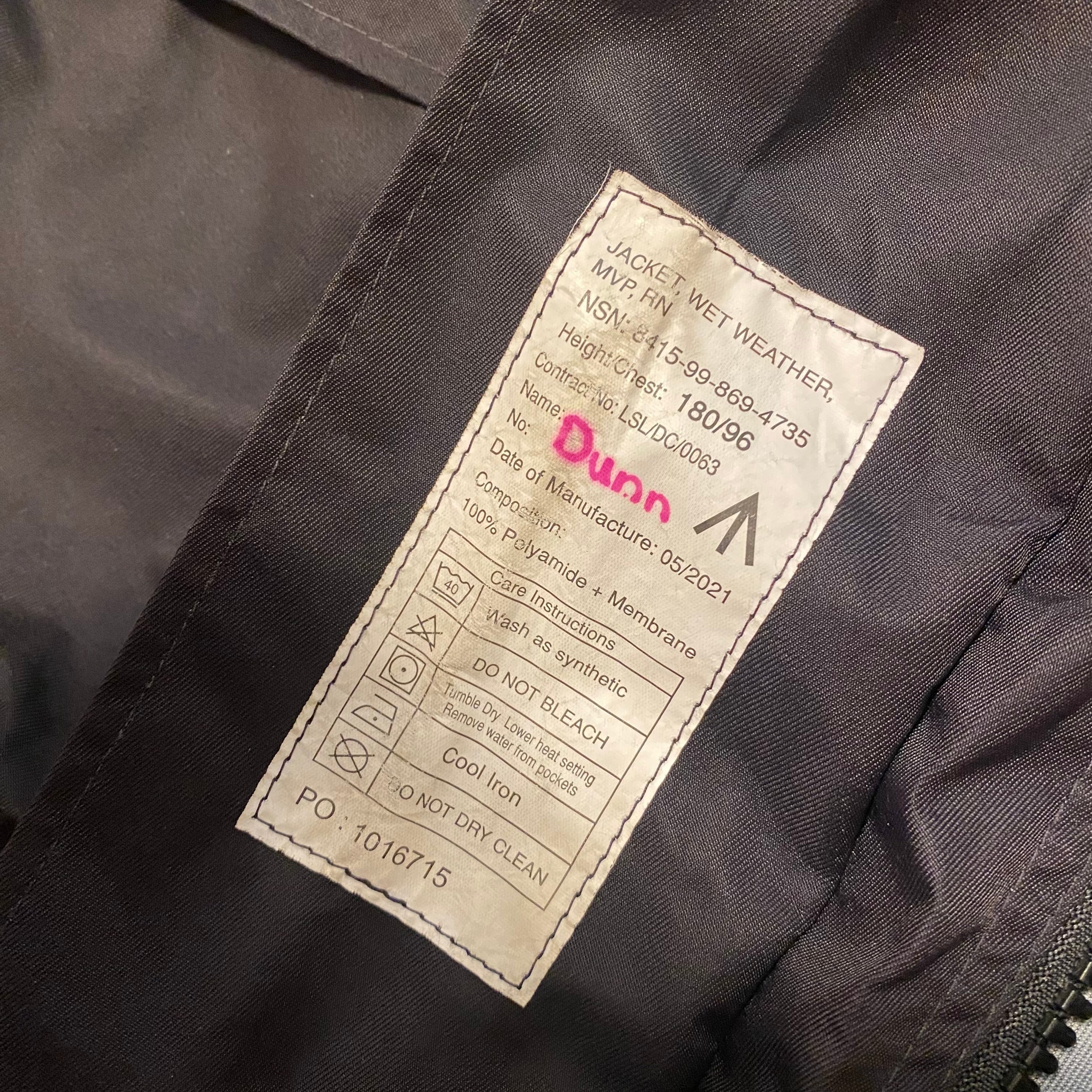 イギリス軍 ROYAL NAVY シンパテックスレインパーカー/UK ARMY