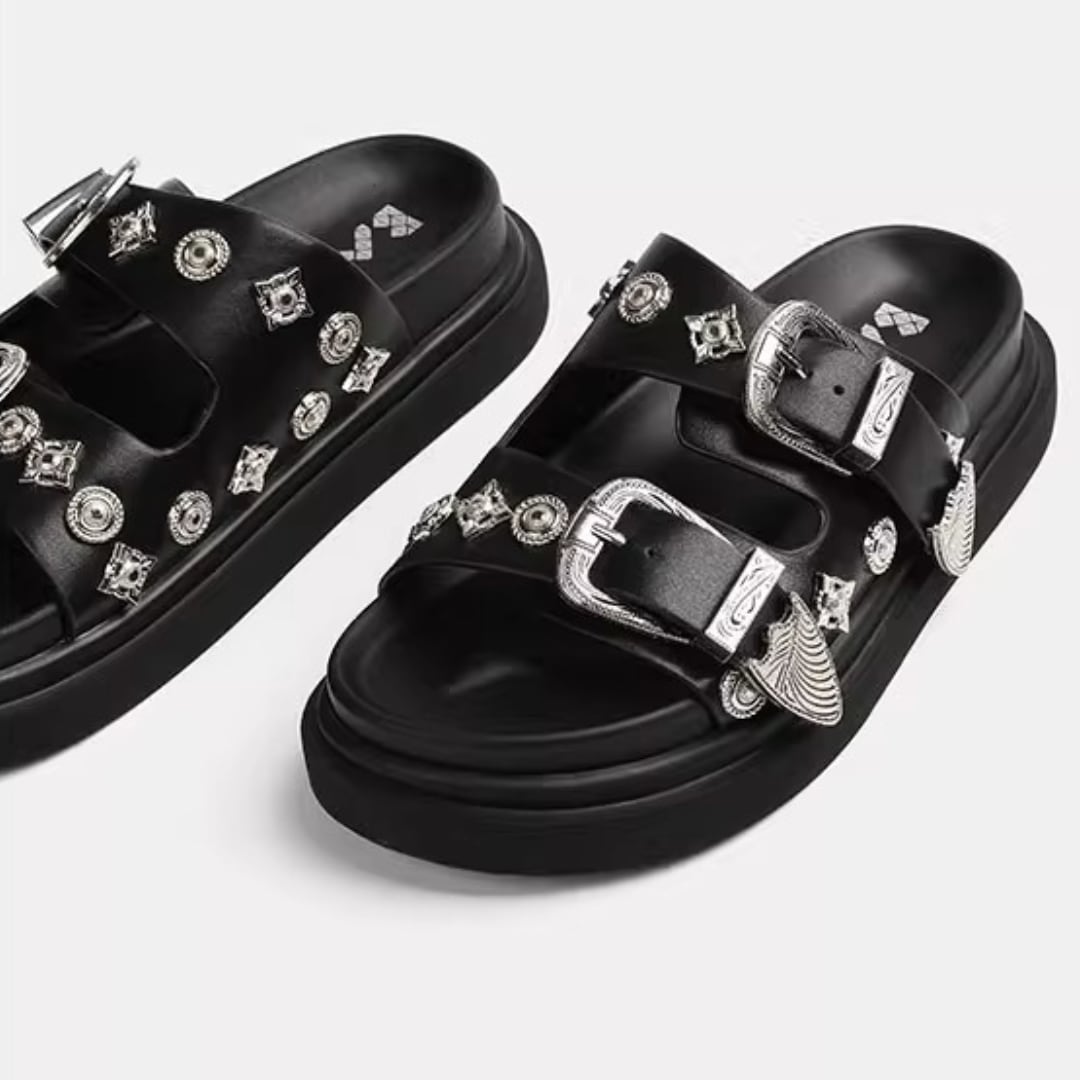 厚底 リベット サンダル 3412558