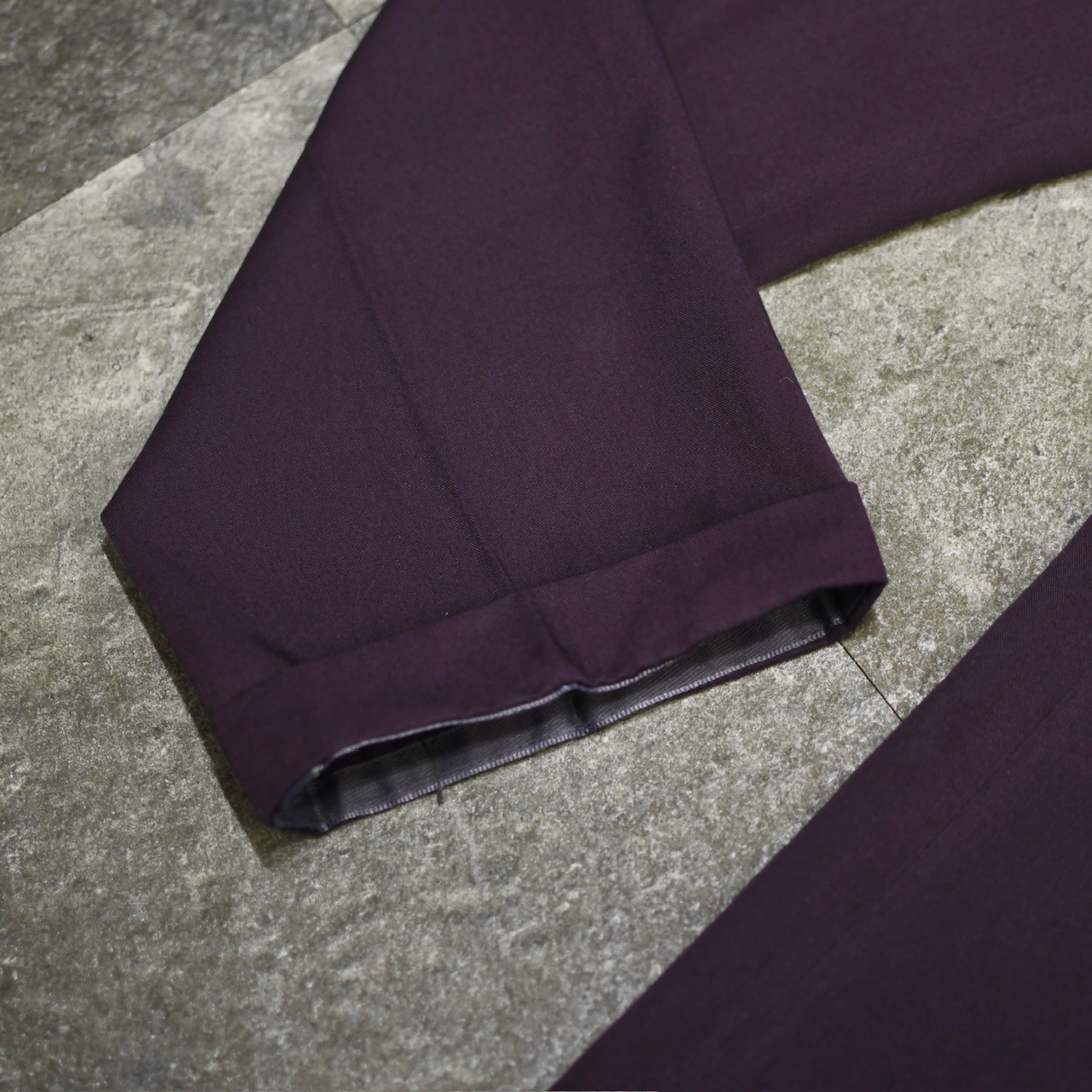 rayon blend purple 2tuck color slacks