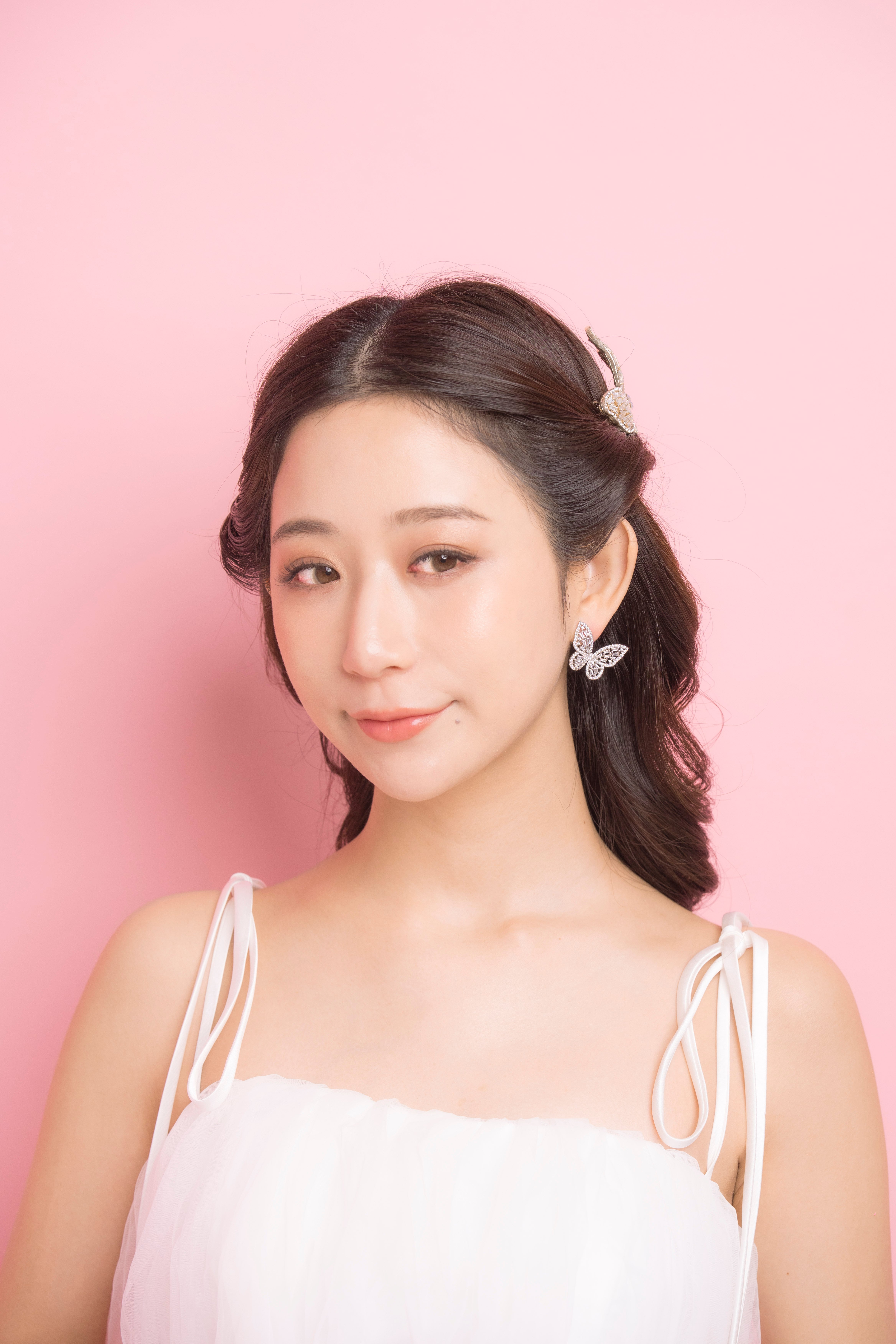 E-110 キュービックジルコニア butterfly ピアス 0961 | ウェディング