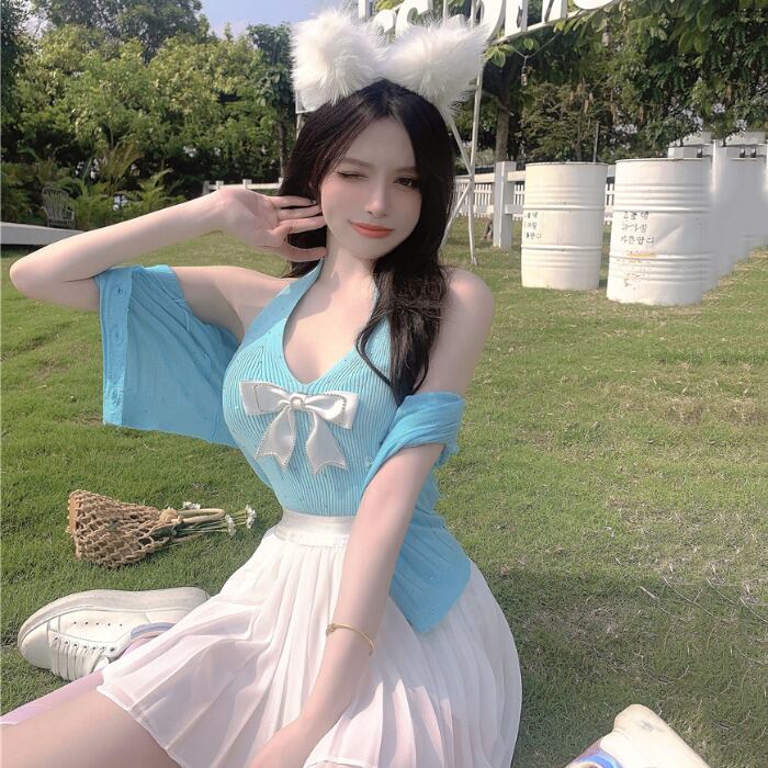 サマースタイルホルターリボンカーディガンレディース 夏物 ピュア ドラファッションホール114877738