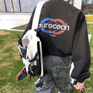 ダメージヴィンテージ風バックプリントロングTシャツ　1051