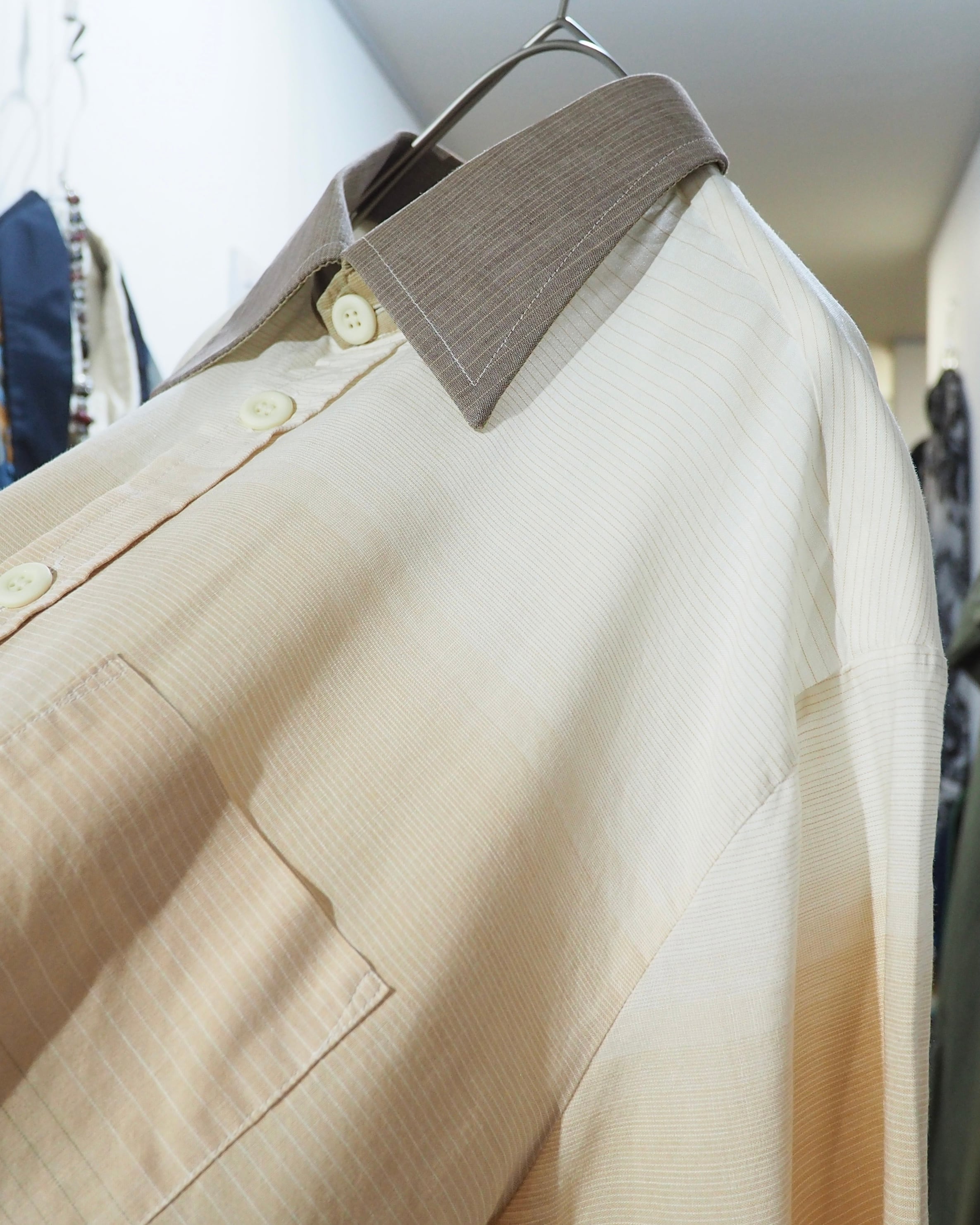 1980s " Ledub " Beautiful Gradation Color vintage loose Dress shirt
