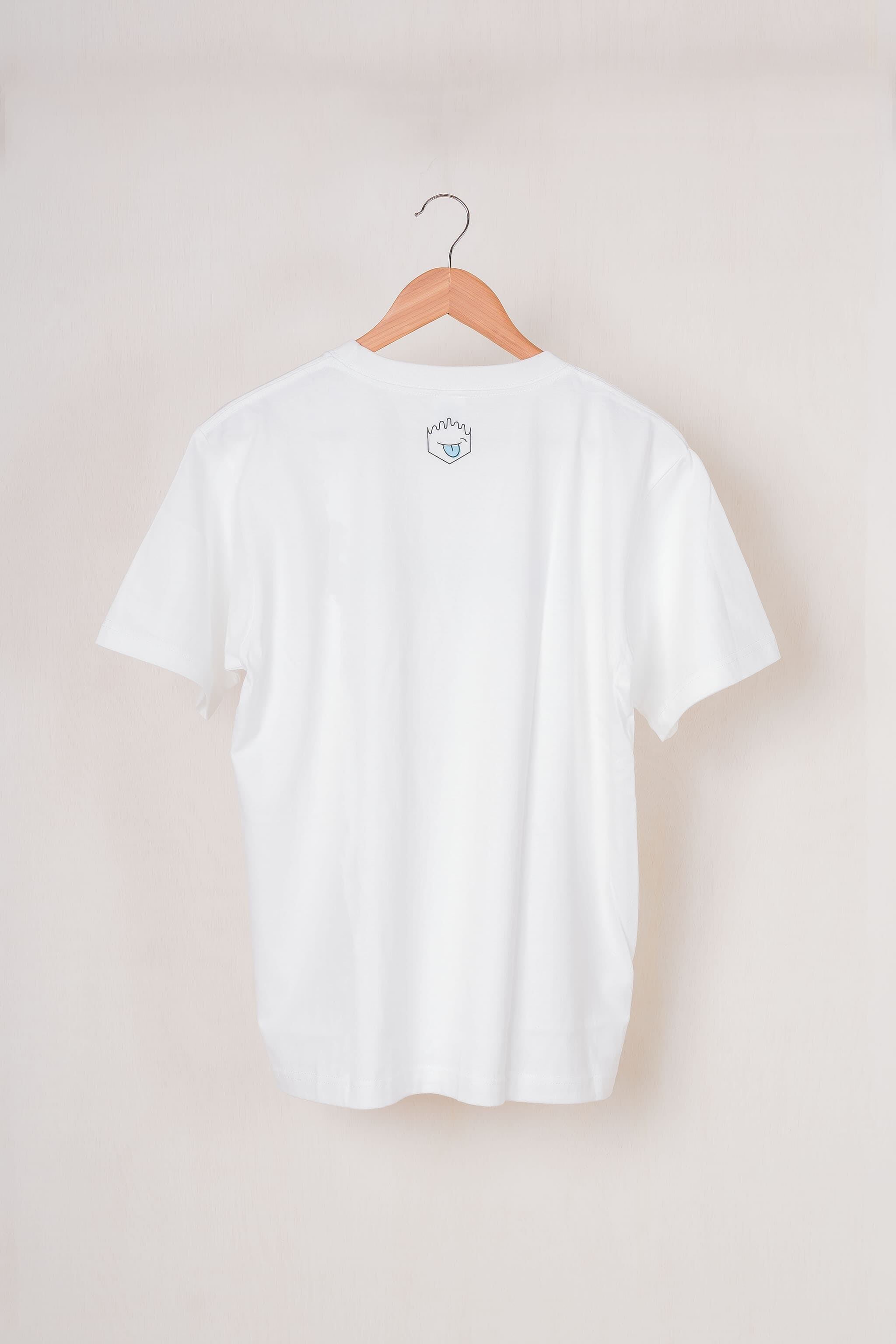 クラモトアイス タイポTシャツ ホワイト✕ブルー | kuramotoice