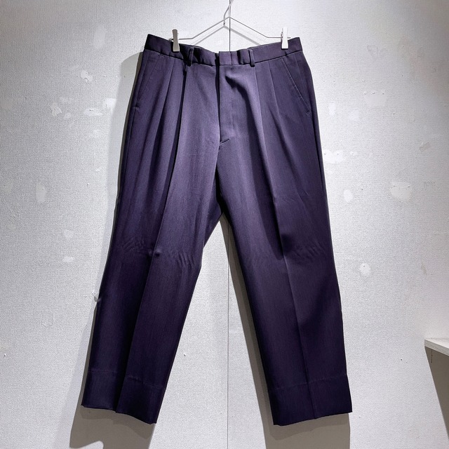 1990s Beautiful purple color vintage wide two tuck slacks pants