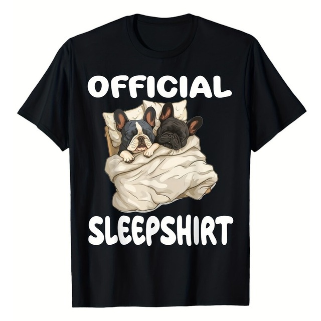 T-shirt 　-sleeping pug-　　t-item-0012