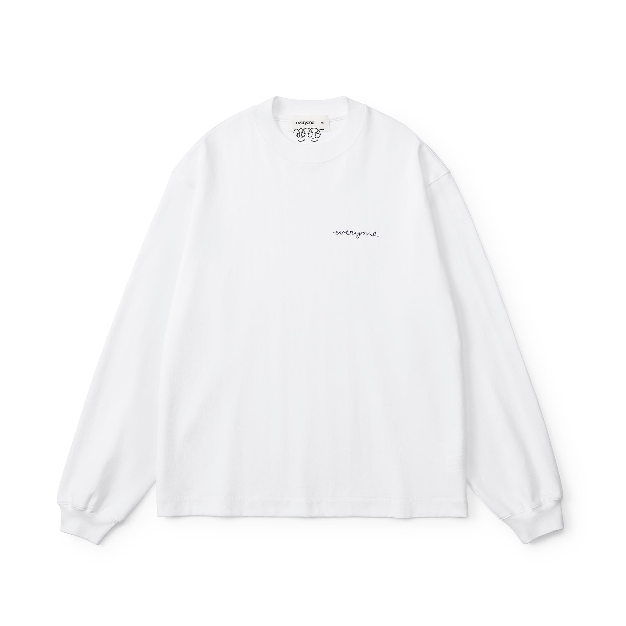 everyone j.30000 rooftop logo long sleeve tee (WHITE) | everyone