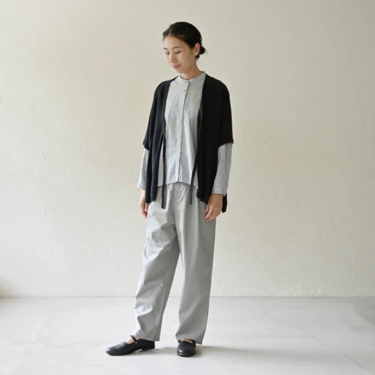 【sisam】フロントタイカーデ|オーガニックコットン