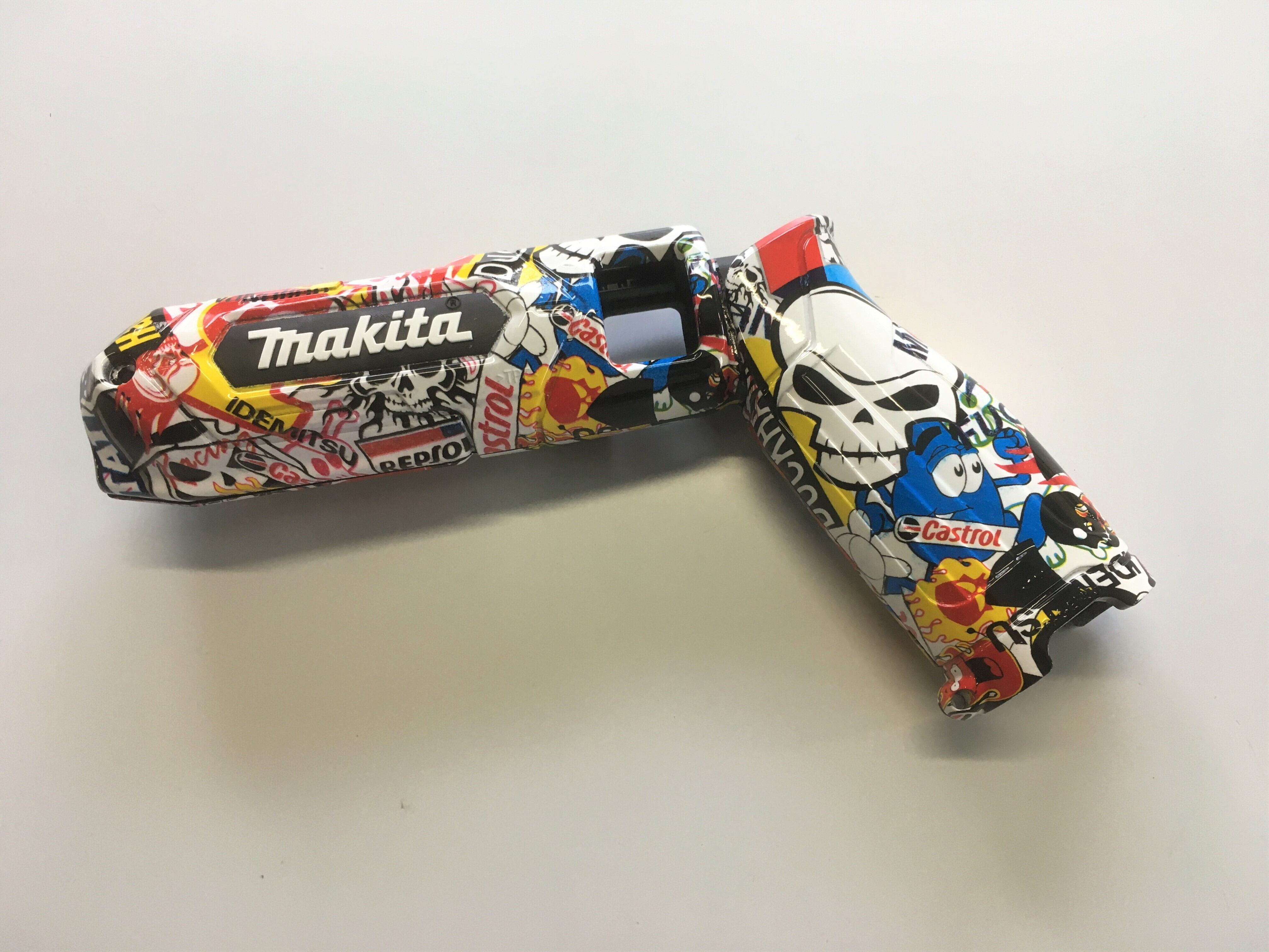 マキタ TD022用 カスタム外装 ステッカーボム柄 makita ペンインパクト 