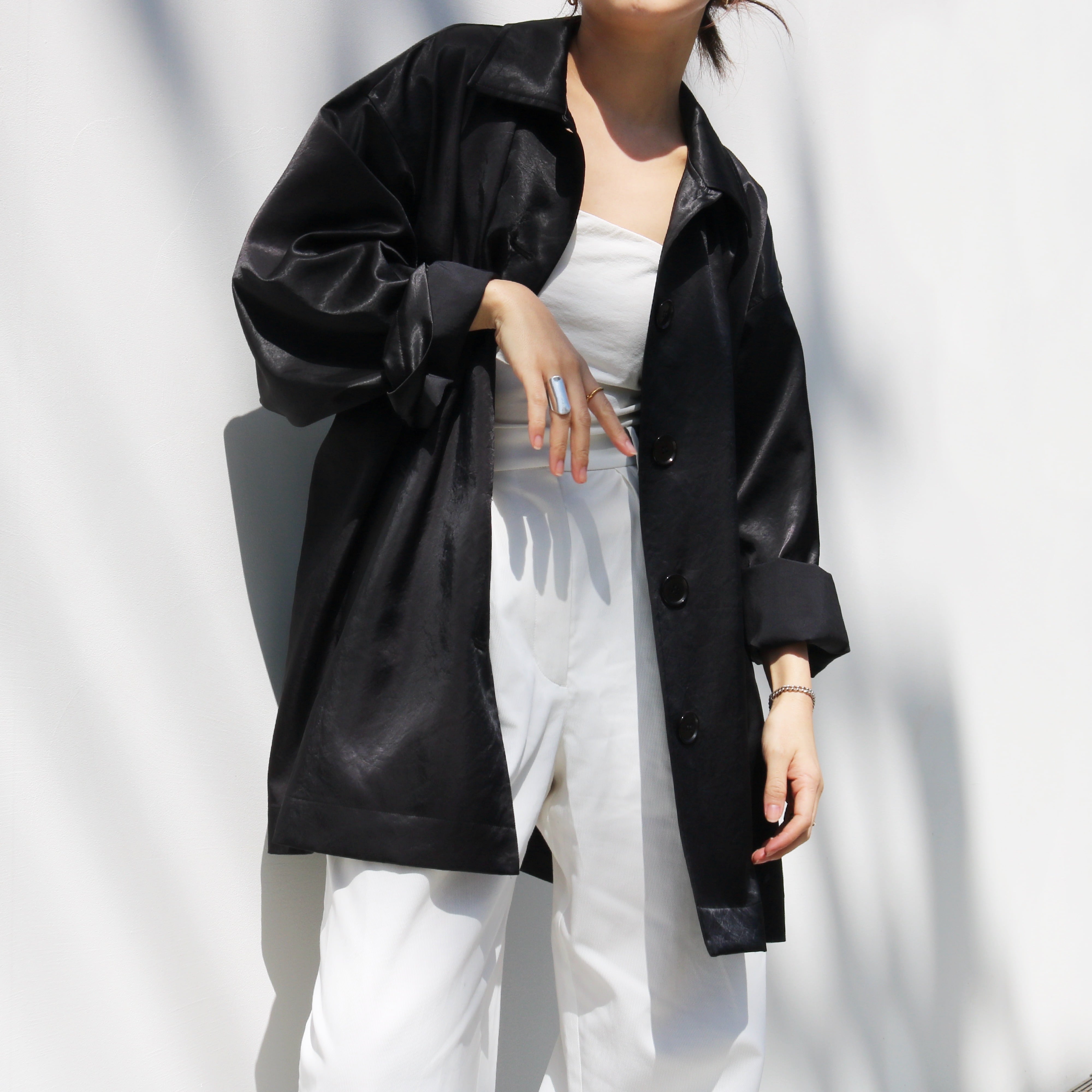 vintage satin coat -made in Japan - | aéré