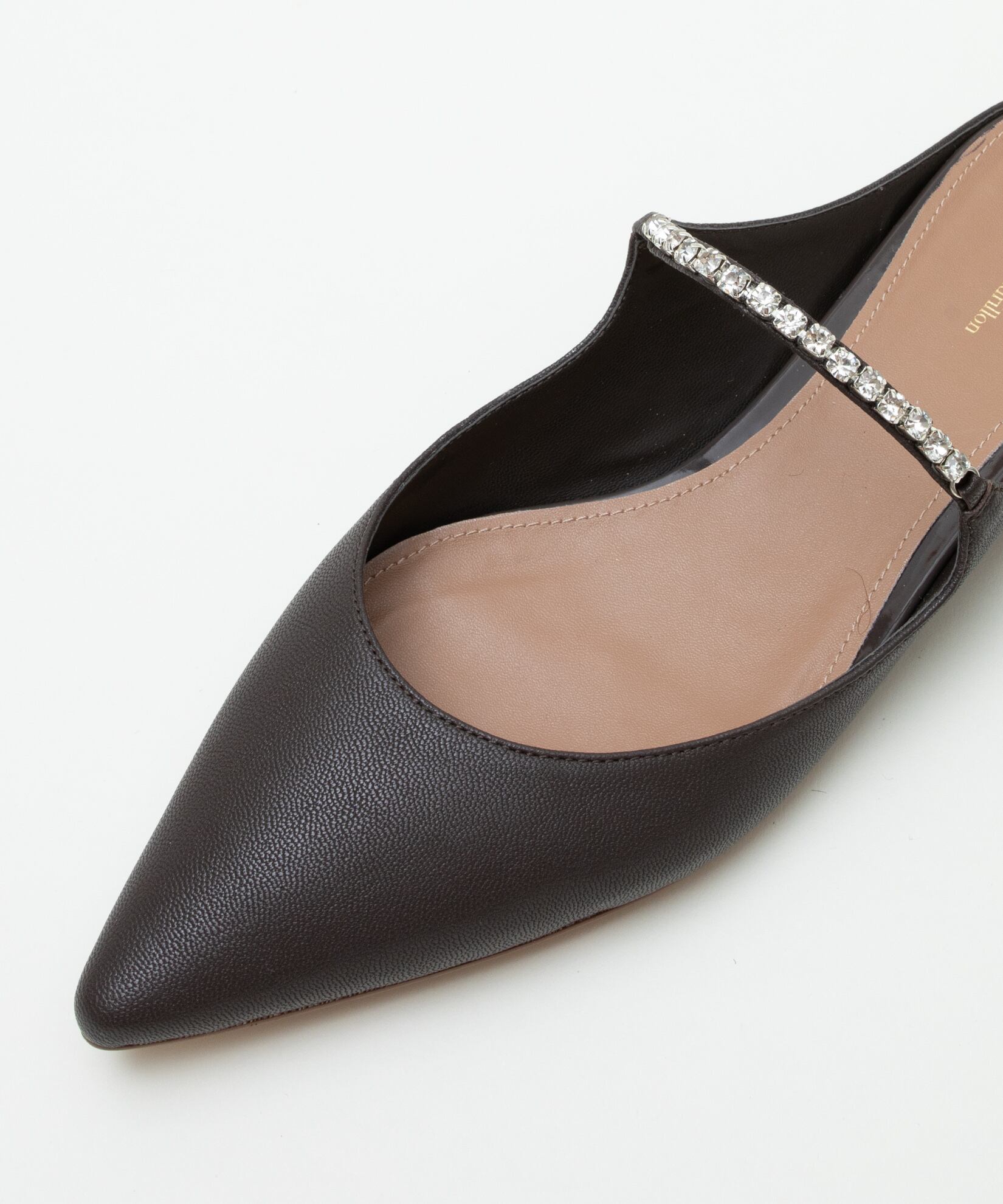 Jimmy Choo ブラックビジュー付きミュール すくなかっ