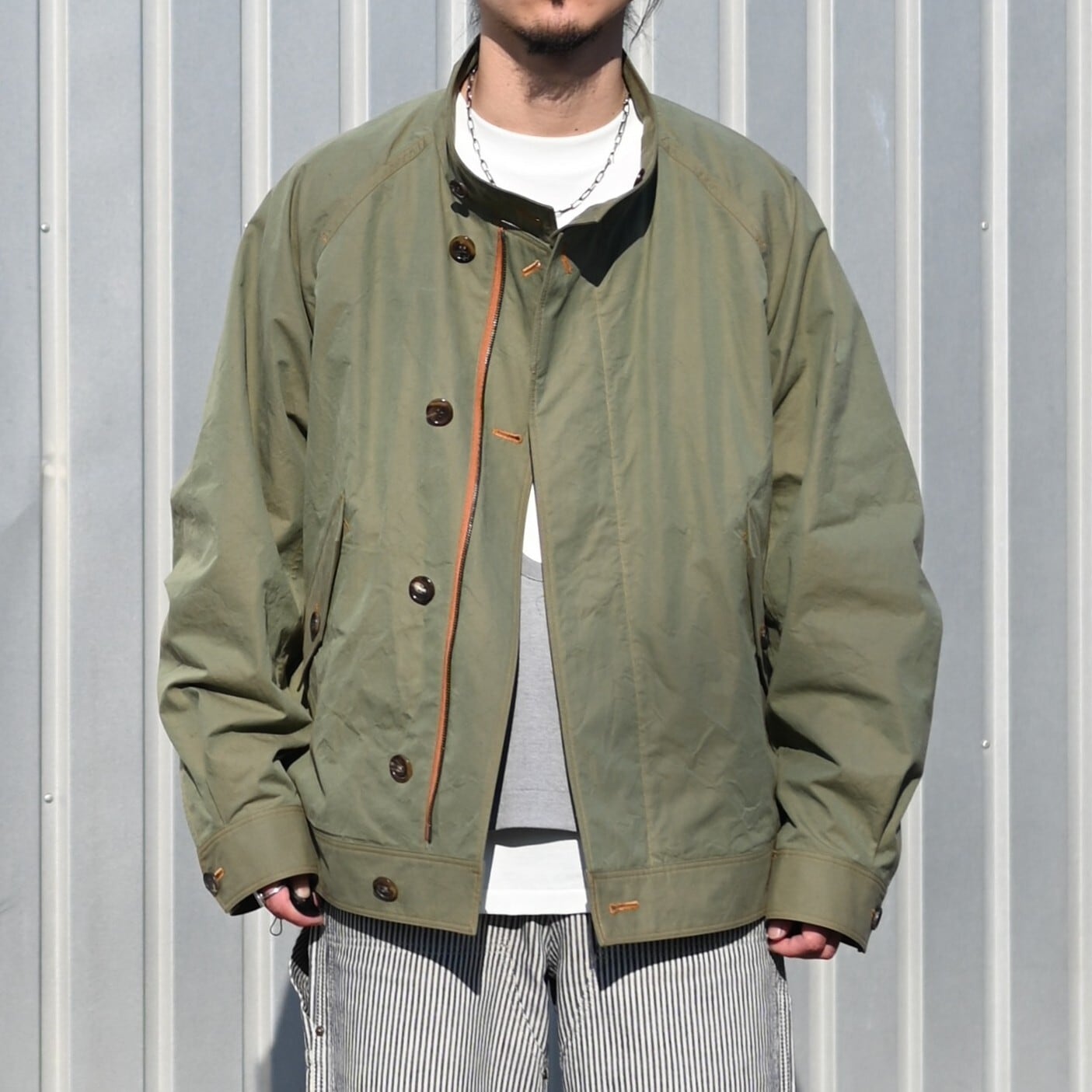 山内 / 超高密度シールドコットンクロス・セミダブルジップジャケット