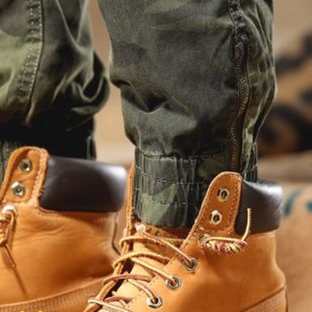 Camouflage Pattern Tapered Silhouette Jogger Pants ◇4color H0780