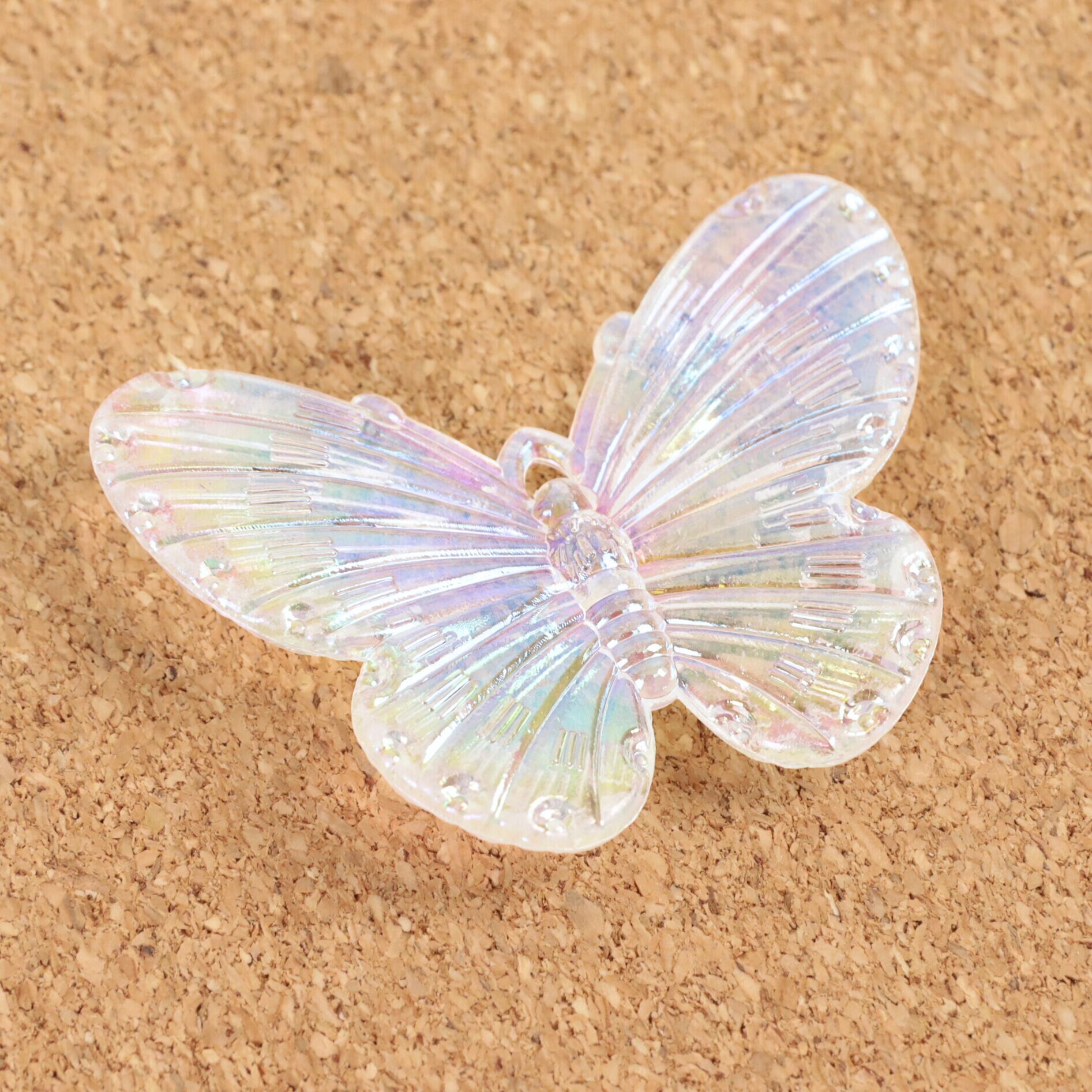 蝶 パーツ ブラック オーロラ 樹脂 プラスチック 02000206 チャーム