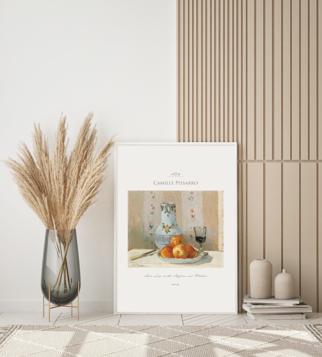 カミーユ・ピサロ りんごとピッチャーのある静物 アートポスター 静物画 名画 絵画 ポスター アートパネル 特大 AP244 - 3
