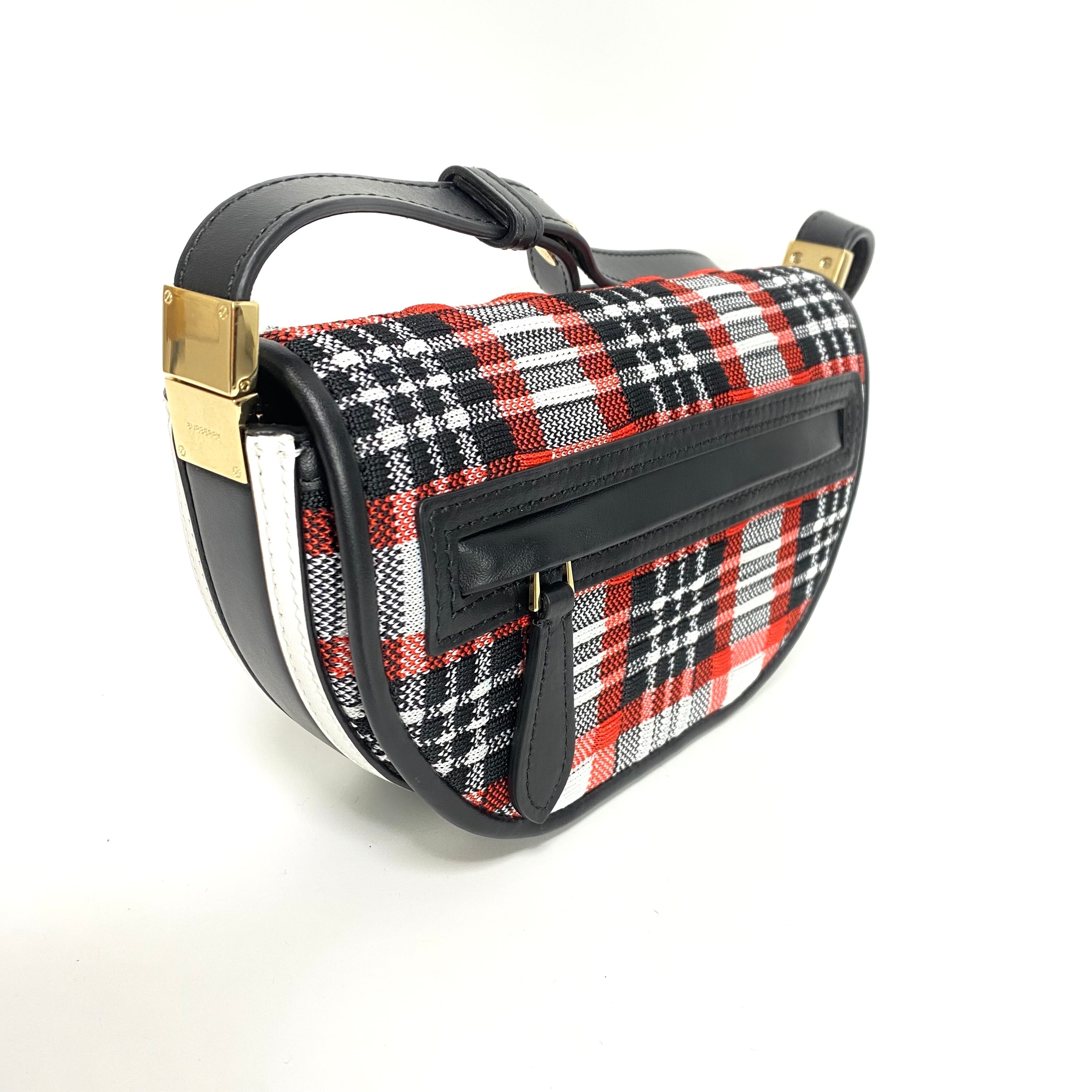 Burberry バーバリー オリンピア ショルダーバッグ レッド×ブラック