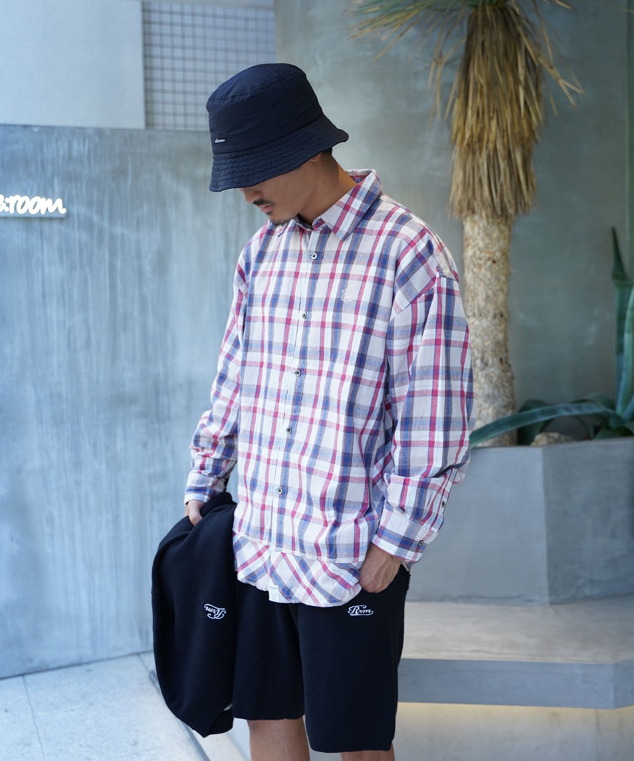 【#Re:room】SWITCHING CHECK BIG SHIRTS［RES089］