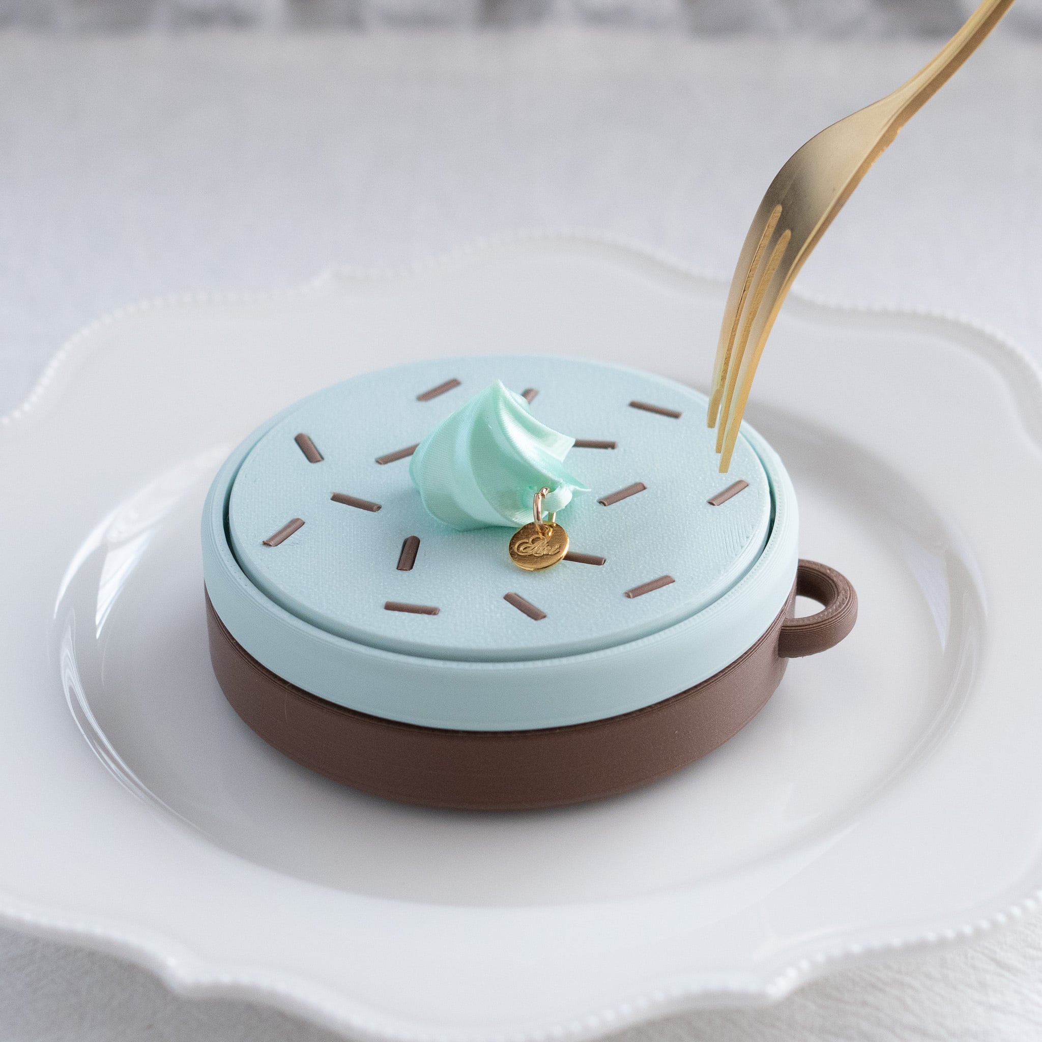 sora.ai様オーダー ロシアヤーン/玉編みショルダー 受注:ヤーンホルダー(チョコミント) | Atri boutique