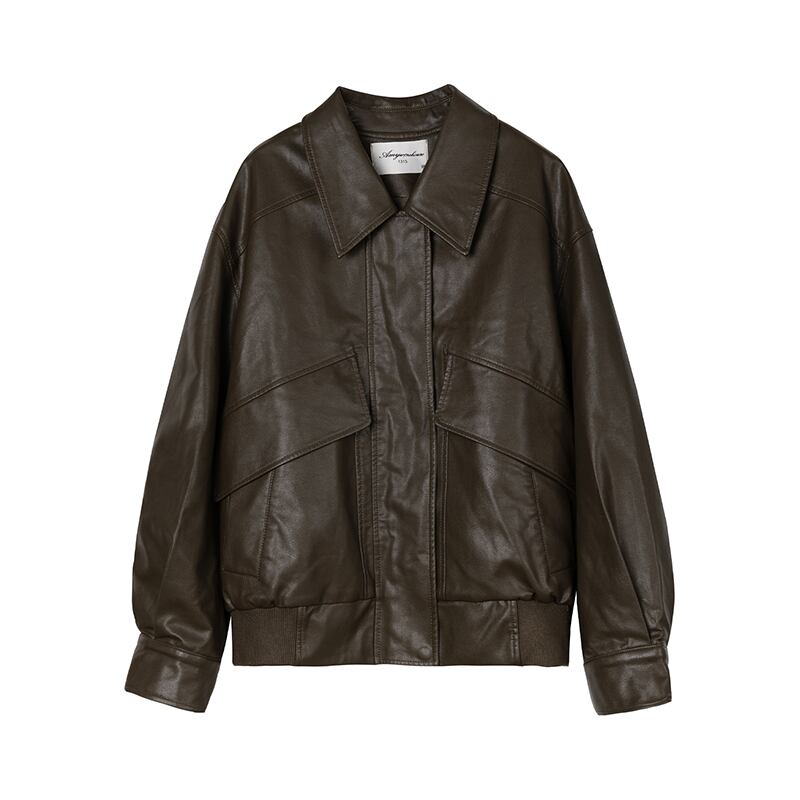 vintage faux leather jacket【2025101801】 | LE JARDIN BLANC