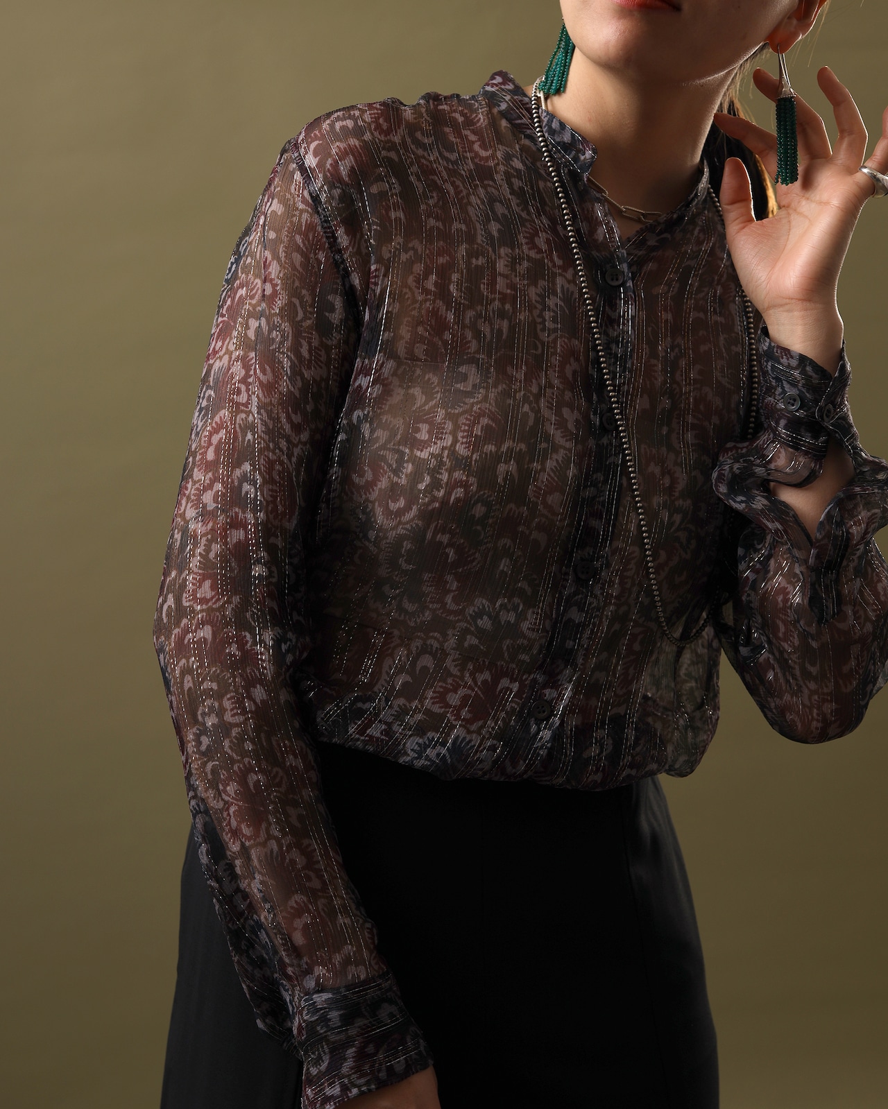 Dries Van Noten / Sheer Botanical Shirt