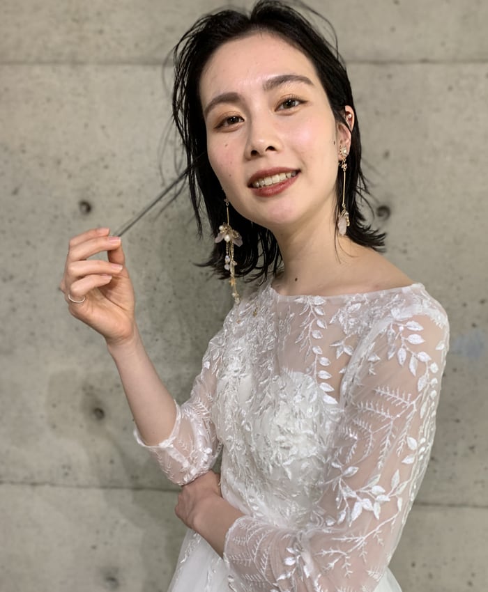 前撮り 花嫁アクセサリー イヤリング ゴールド 結婚式 二次会 パーティーアクセ アクセサリー 商品番号 東京 表参道 名古屋 覚王山 大阪 南船場 The Urban Blanche 覚王山