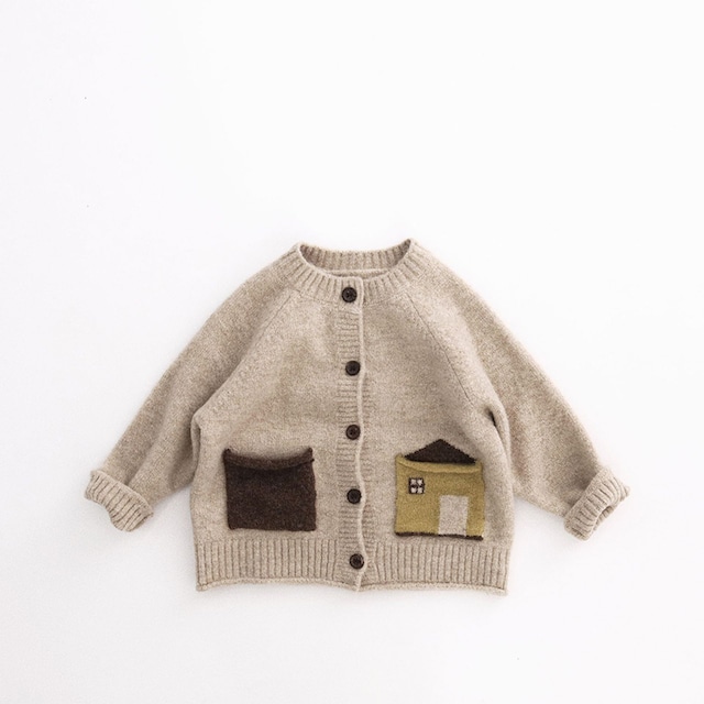 【BABY&KID】ハウスロゴセーターカーディガン