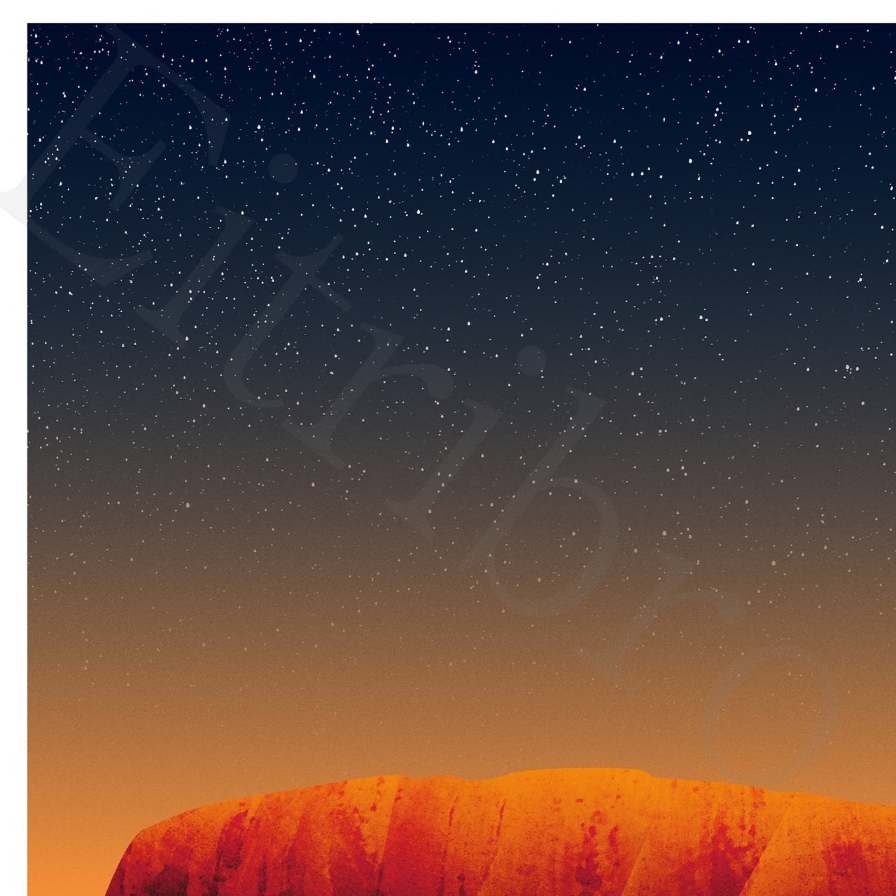 アートポスター / Uluru[ Ayers rock ] : Nightfall No.2　eb208