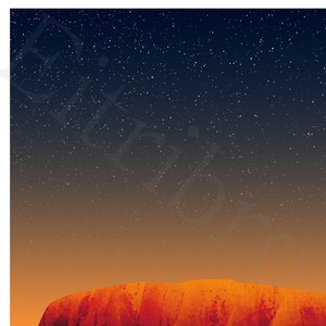 アートポスター / Uluru[ Ayers rock ] : Nightfall No.2　eb208