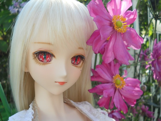 22mm レジンアイ　キラキラEye　ケモノアイ　赤　#2k